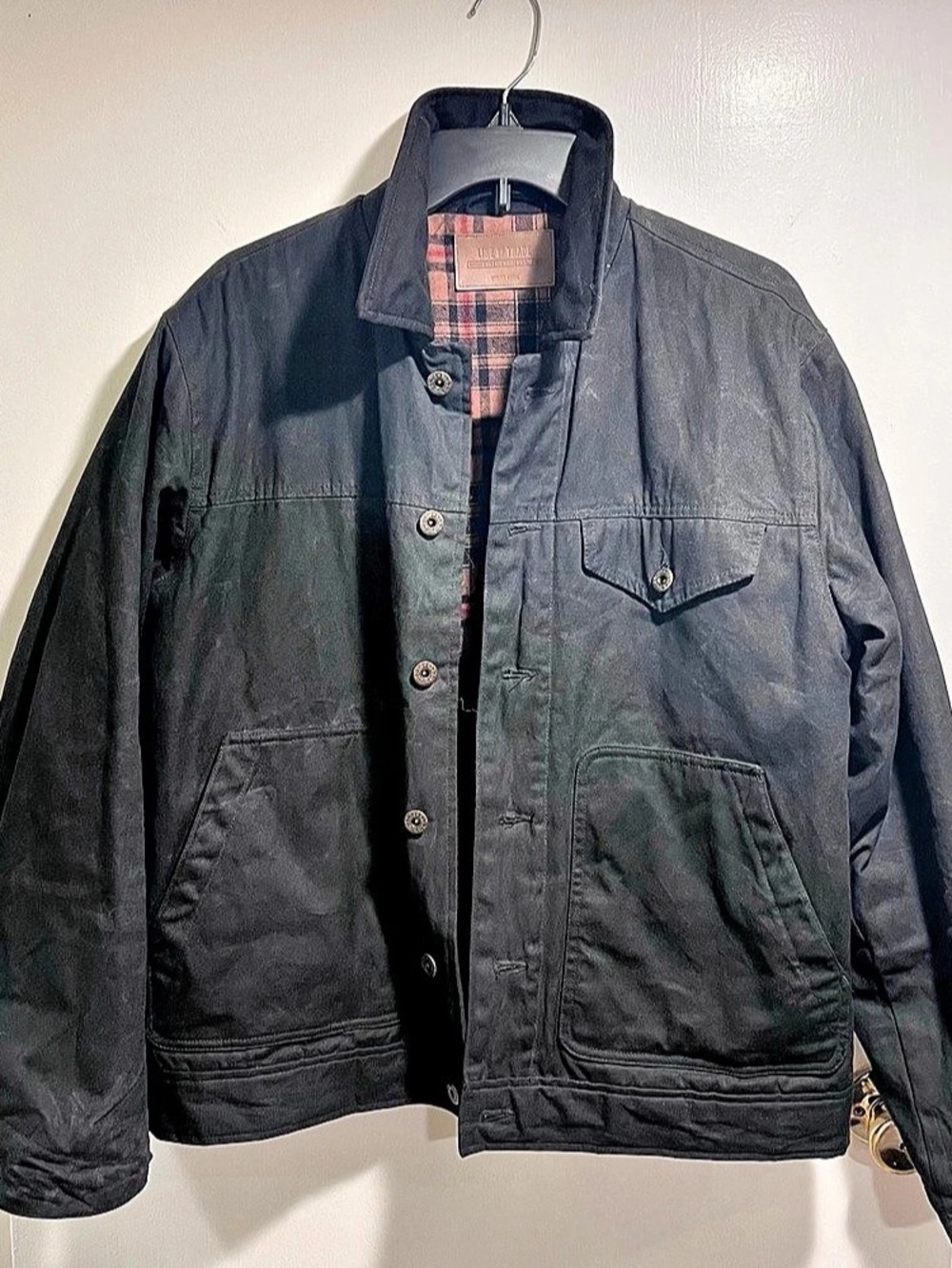 Line of Trade Waxed Ranch Jacket Waxed Jacket in Black Size Medium Like New